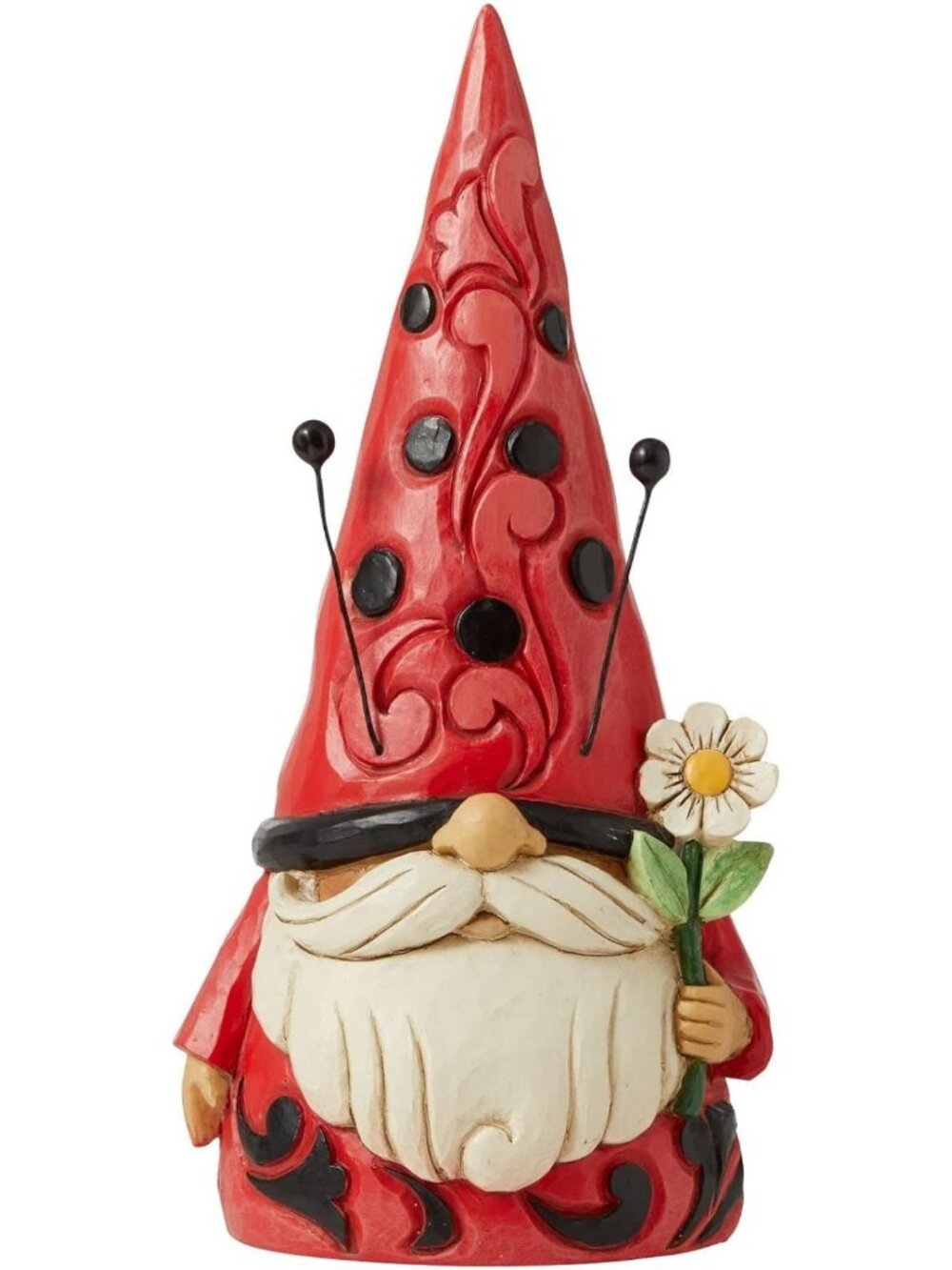 Charming 6.5" Ladybug Gnome Figurine - Colorful Home Decor & Garden Accent